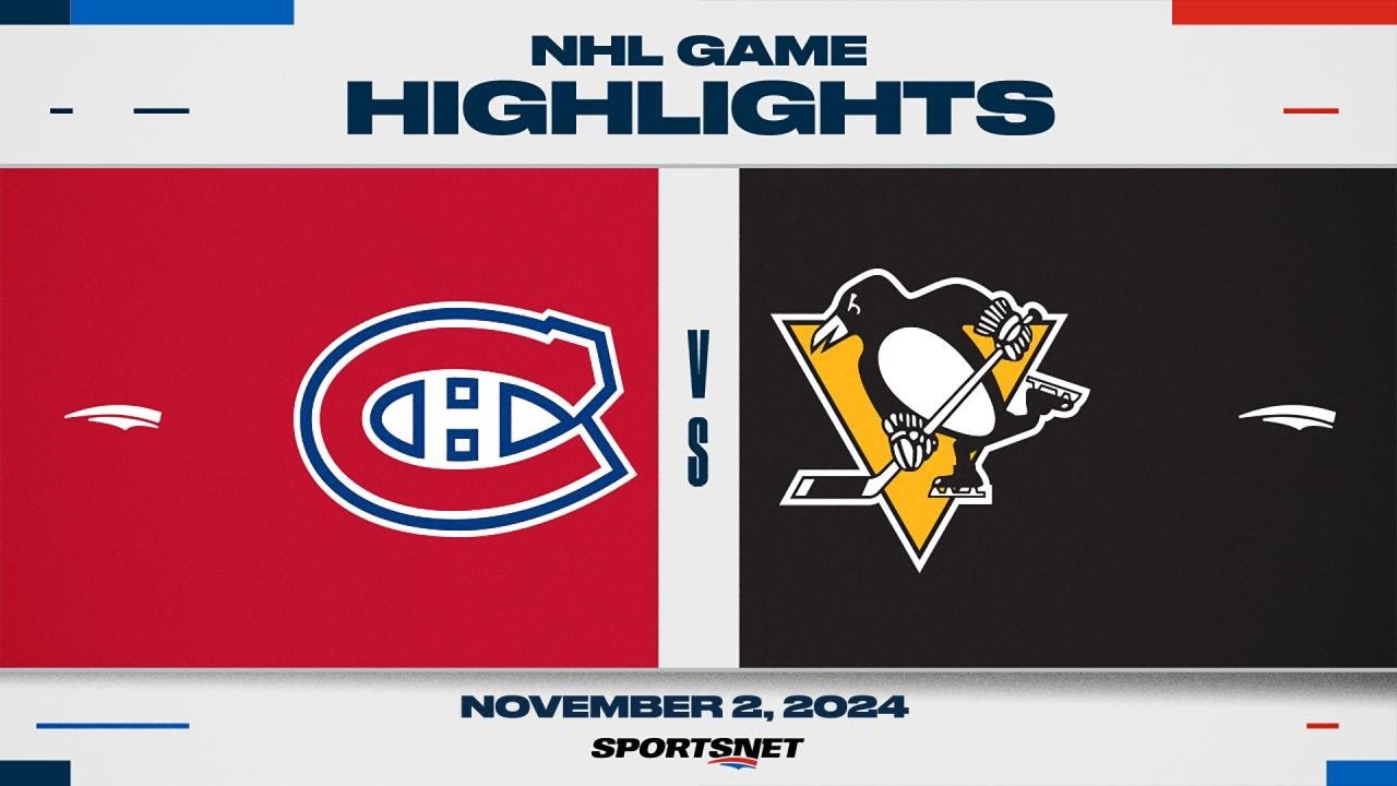 NHL Highlights | Canadiens vs. Penguins - November 2, 2024