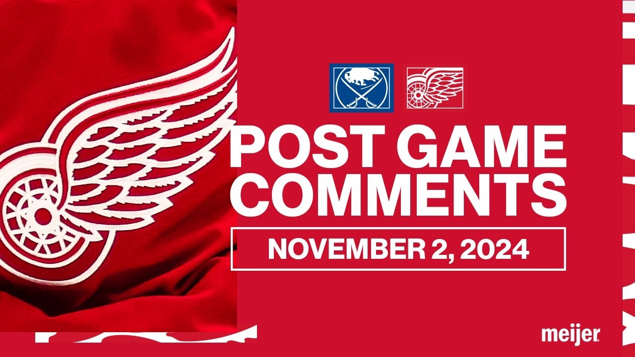 Cam Talbot, Dylan Larkin, Derek Lalonde Post Game Comments vs. BUF | Nov. 2, 2024