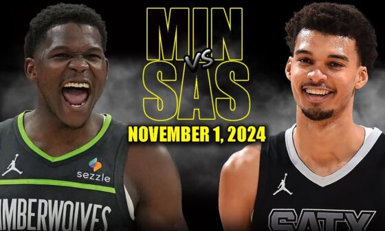 Minnesota Timberwolves vs San Antonio Spurs Full Game Highlights - November 2, 2024 NBA Season