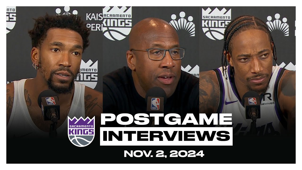 Malik Monk, DeMar DeRozan & Coach Brown | Postgame Interviews 11.2.24