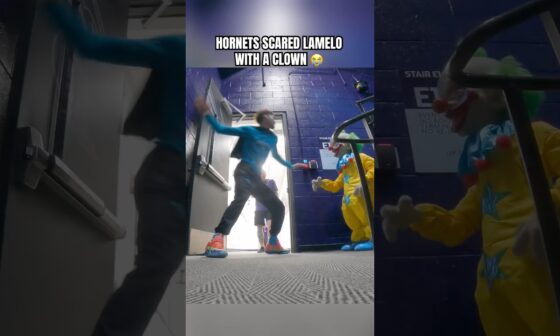 LaMelo immediately slapped the clown 💀 (via @hornets)