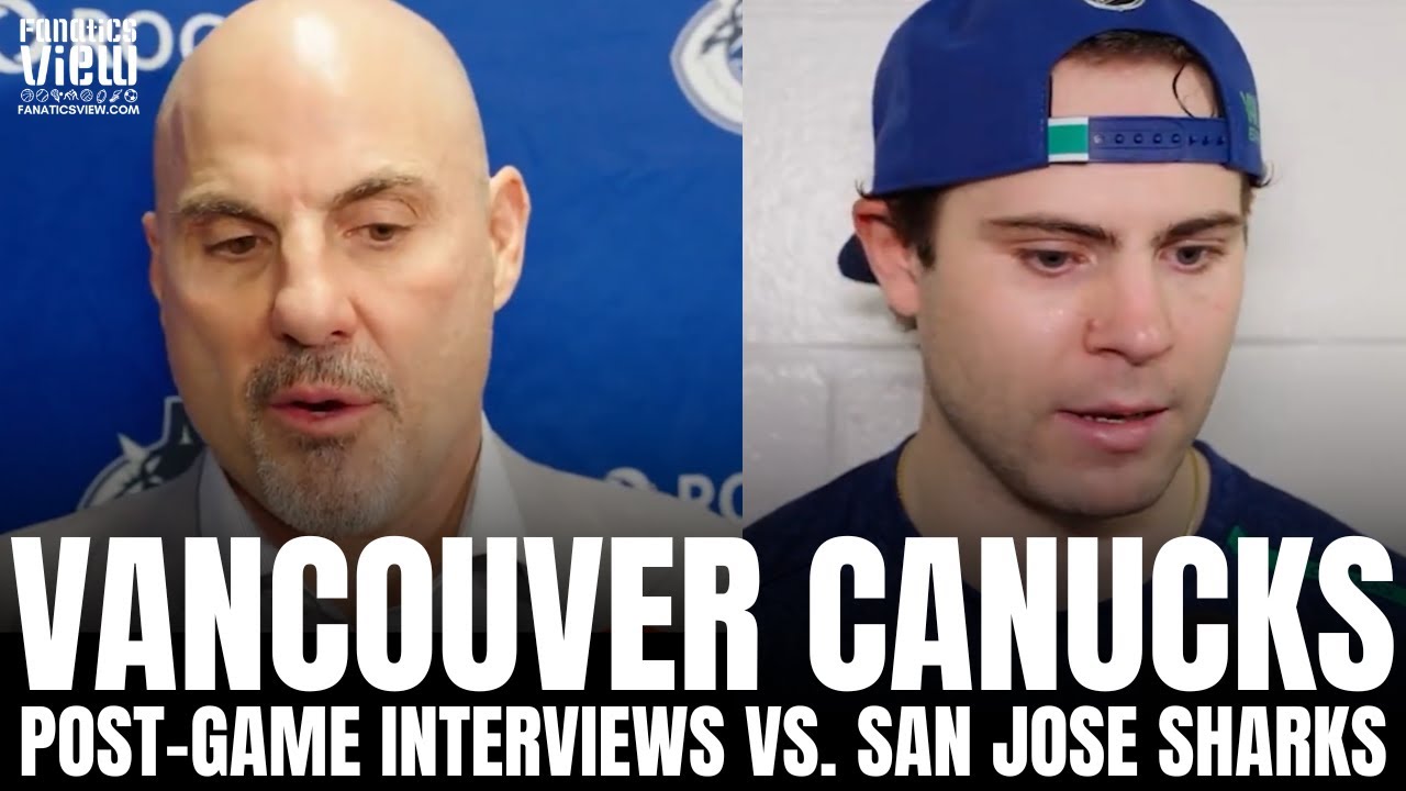 Rick Tocchet & Jake DeBrusk React to Vancouver Canucks Win vs. San Jose, DeBrusk First Canucks Goal