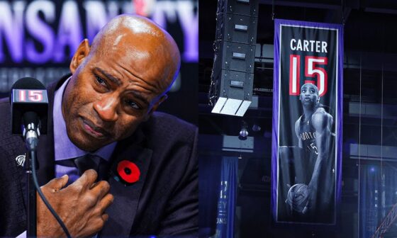 Vince Carter's Raptors Jersey Retirement! #Vinsanity 🙌