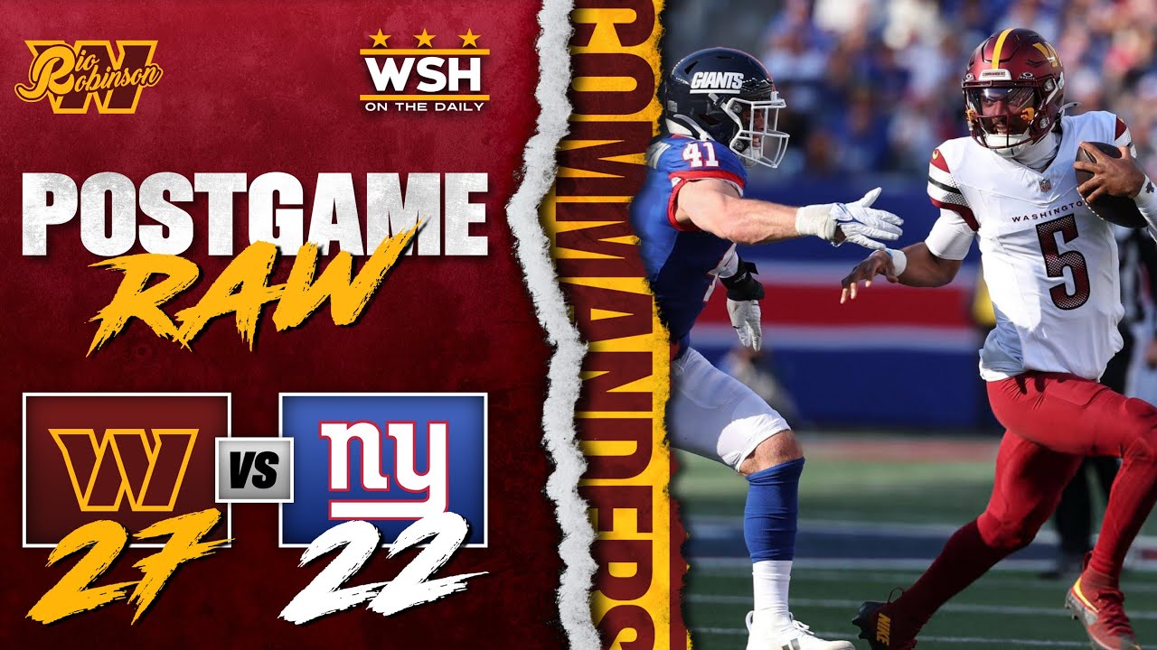 Washington Commanders DEFEAT the New York Giants and are 7-2 for the 1st Time since 1996