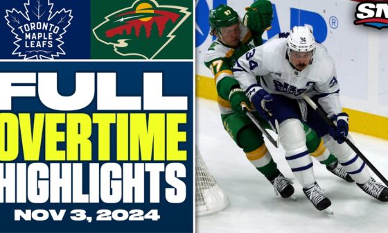 Toronto Maple Leafs at Minnesota Wild | FULL Overtime Highlights - November 3, 2024