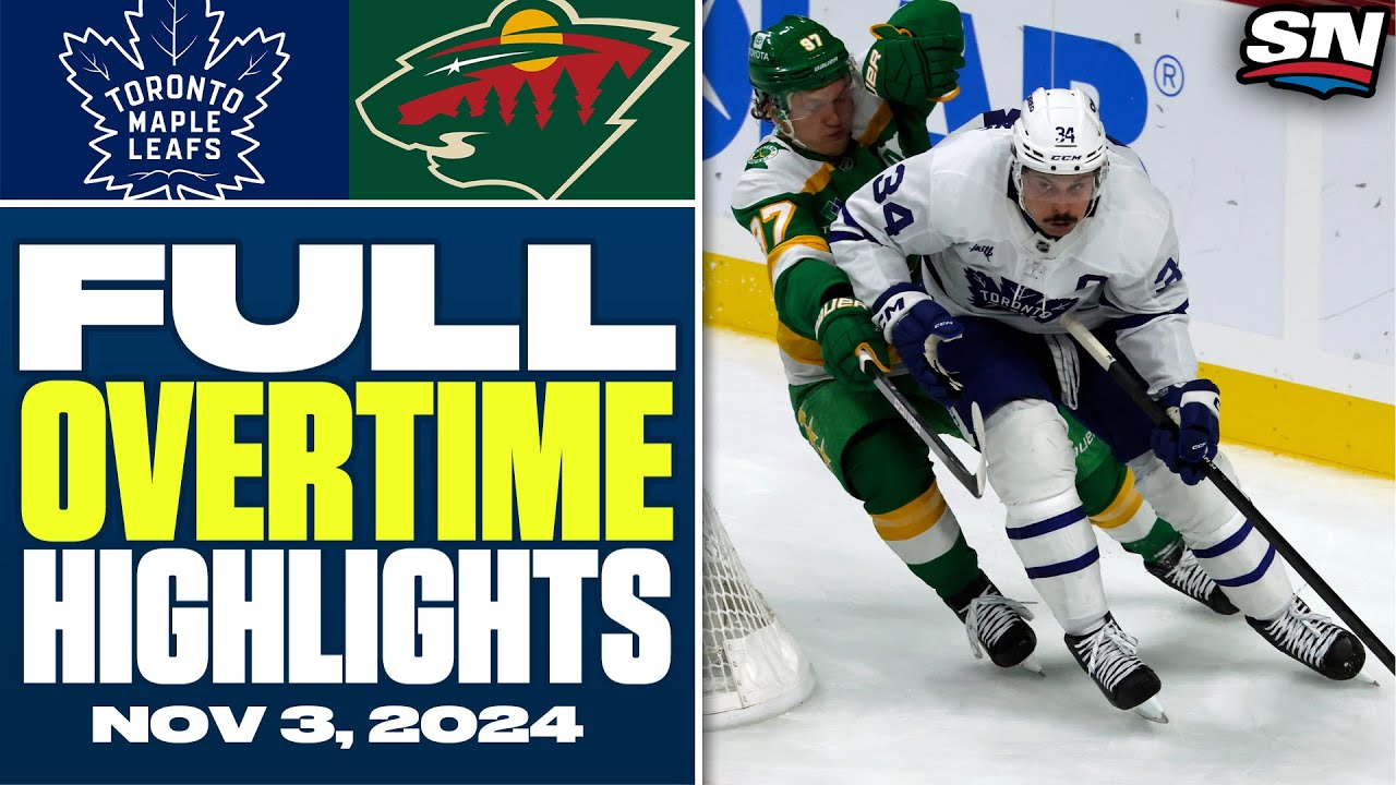 Toronto Maple Leafs at Minnesota Wild | FULL Overtime Highlights - November 3, 2024