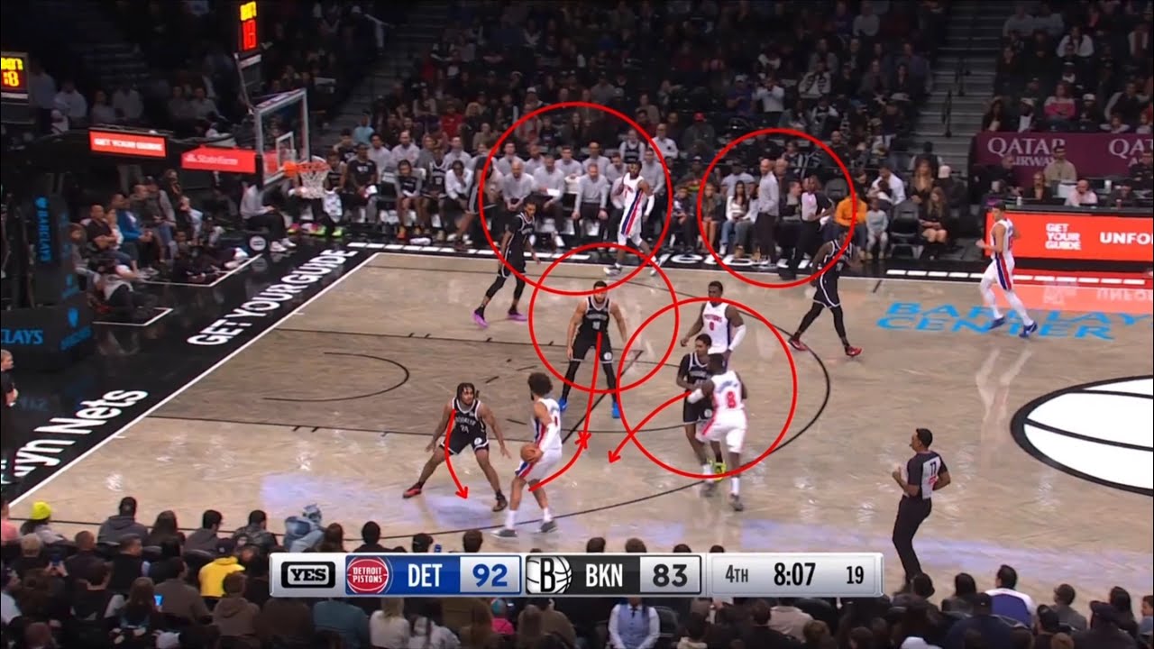 The BROOKLYN NETS brain dead coaching staff vs. PISTONS