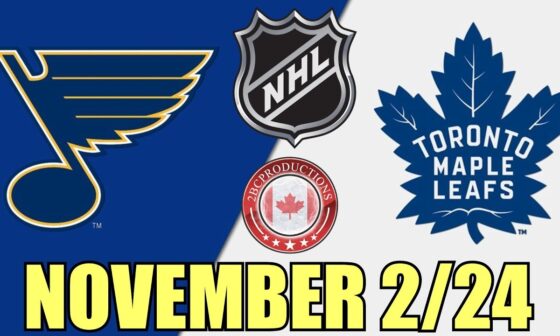 Toronto Maple Leafs vs St Louis Blues NOV 2 24 w/Superbman