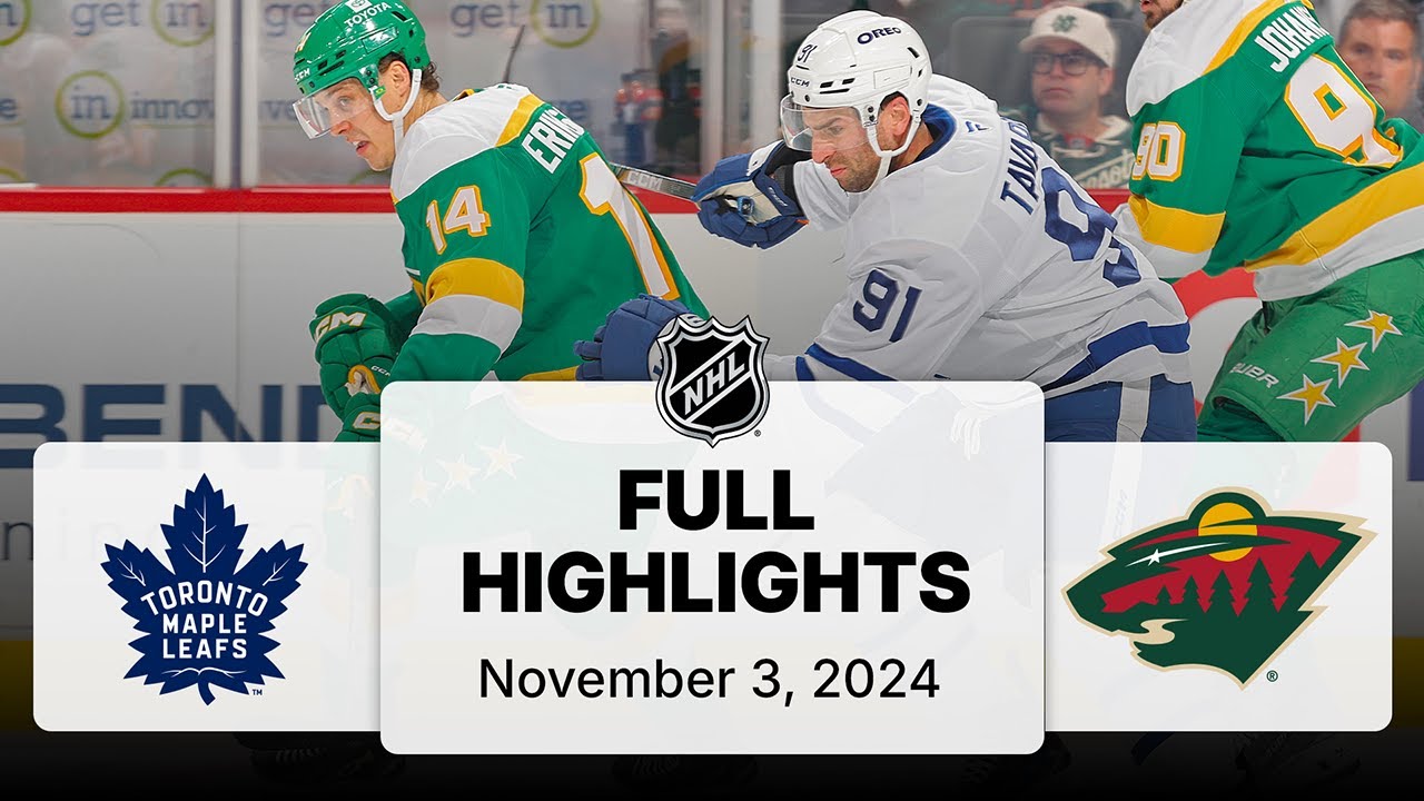 NHL Highlights | Maple Leafs vs. Wild - November 3, 2024