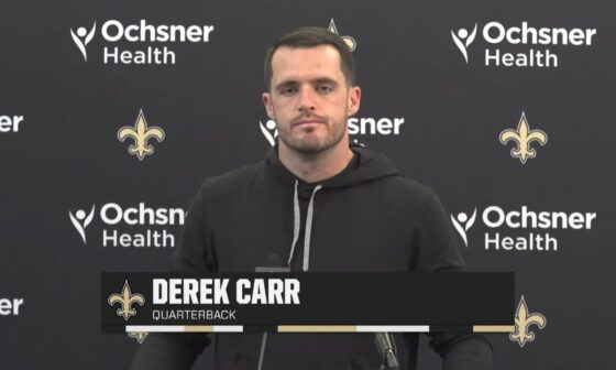 Derek Carr talks Loss to Carolina | Saints-Panthers Postgame | 2024 NFL Week 9