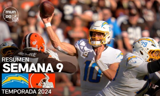 Cleveland Browns vs. Los Angeles Chargers | Resumen NFL en español - Semana 9 | NFL Highlights 2024