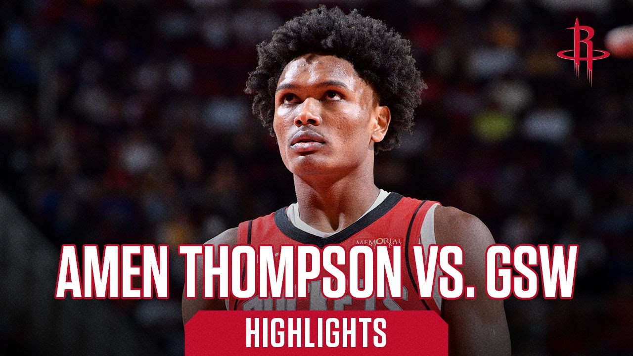 Amen Thompson (18 points) Highlights vs. Golden State Warriors l Houston Rockets