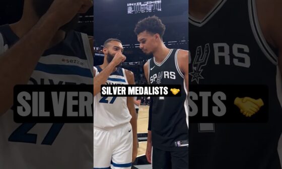 Silver Medalists, Victor Wembanyama and Rudy Gobert 🤝 #nba #spurs #timberwolves