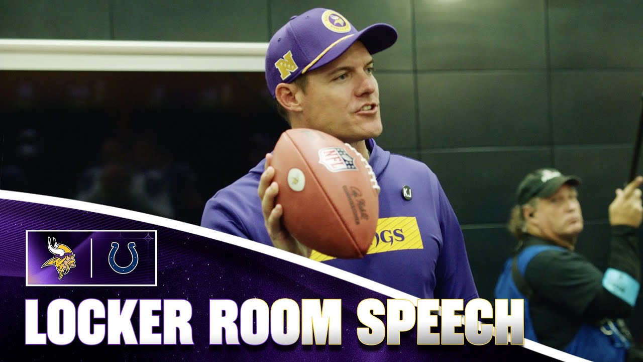 Kevin O’Connell’s Locker Room Speech After Minnesota Vikings Win Over Indianapolis Colts