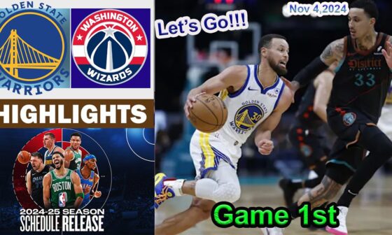 Warriors vs  Wizards GAME 1st QTR HIGHLIGHTS | Nov 4, 2024 | 2024-2025 NBA Season