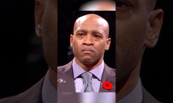 Vince Carter was emotional during his Raptors jersey retirement 💜