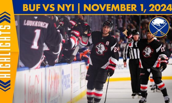 Dylan Cozens Scores Power Play Goal In 4-3 Loss To New York Islanders | Buffalo Sabres Highlights