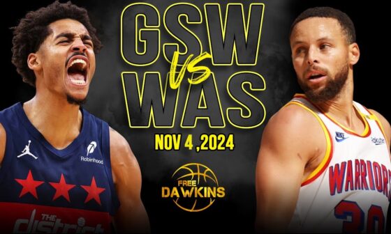 Golden State Warriors vs Washington Wizards Full Game Highlights | Nov 4, 2024 | FreeDawkins