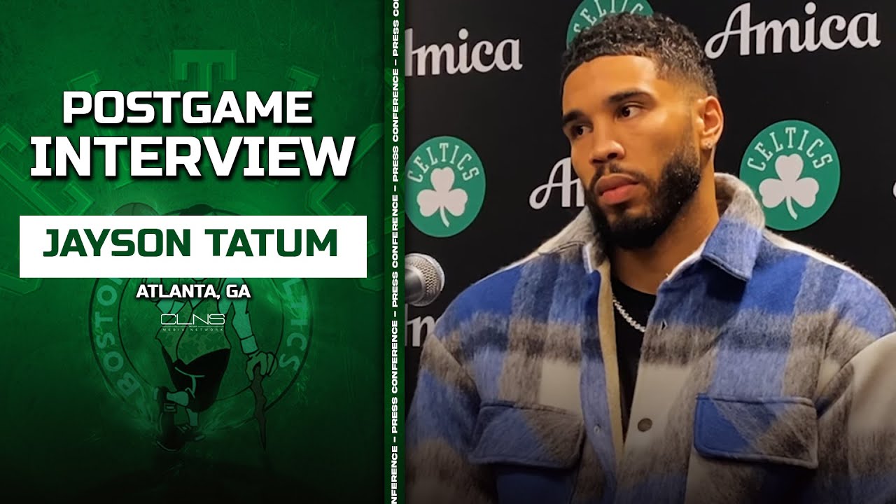 Jayson Tatum on Warriors Game: "I’m sure it’ll be fun.” | Celtics vs Hawks Postgame Interview