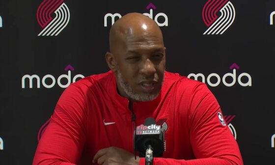 Chauncey Billups Postgame Interview | Portland Trail Blazers 118, New Orleans Pelicans 100