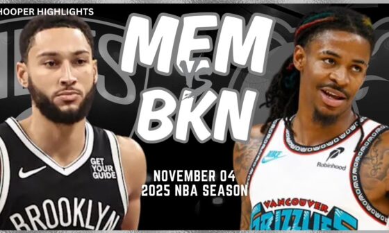 Memphis Grizzlies vs Brooklyn Nets Full Game Highlights | Nov 4 | 2025 NBA Season