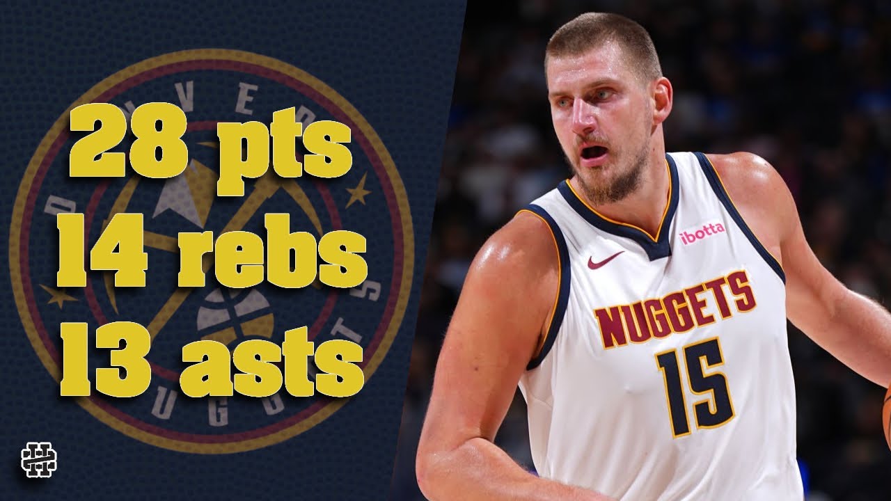 Nikola Jokic 28 pts 14 rebs 13 asts vs Raptors 24/25 season