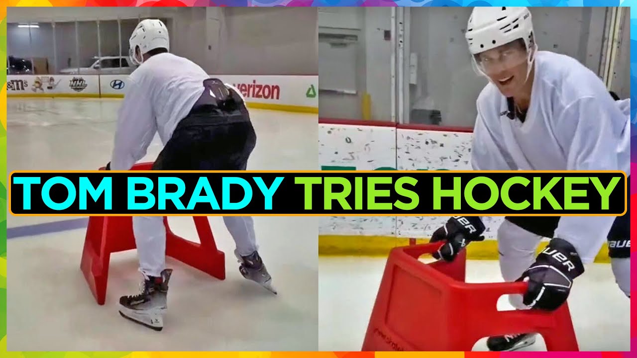 Tom Brady tries Hockey