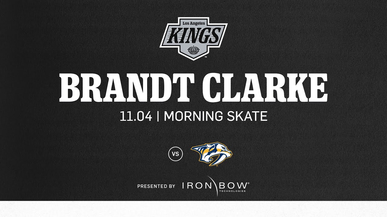 Defenseman Brandt Clarke | 11.04 LA Kings Morning Skate ahead of Nashville Predators game