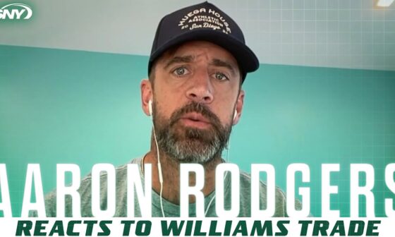 Aaron Rodgers reacts to Jets trading Mike Williams on The Pat McAfee Show | SNY