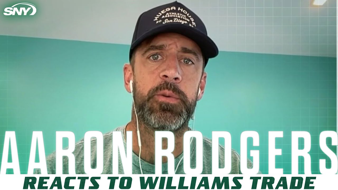 Aaron Rodgers reacts to Jets trading Mike Williams on The Pat McAfee Show | SNY