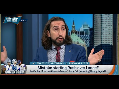 FIRST THINGS FIRST | Nick Wright RIPS Dallas Cowboys For NOT Starting Trey Lance | NFL