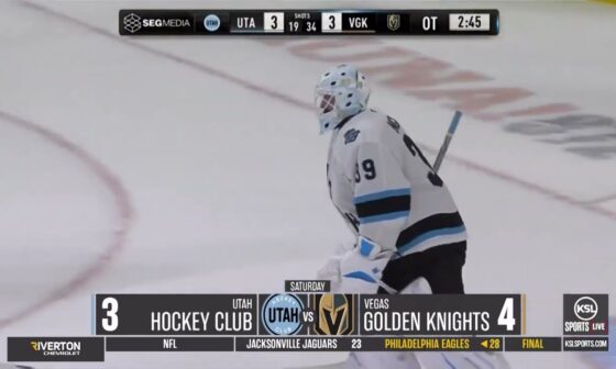 Utah Hockey Club Falls To Vegas Golden Knights In OT On The Road