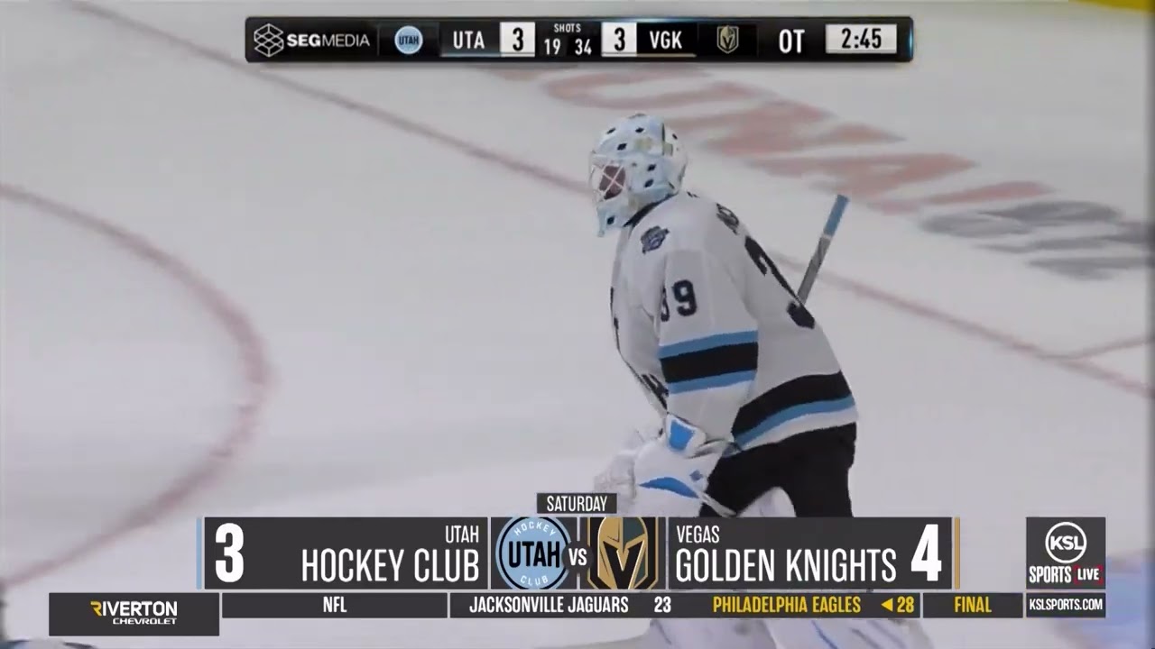 Utah Hockey Club Falls To Vegas Golden Knights In OT On The Road