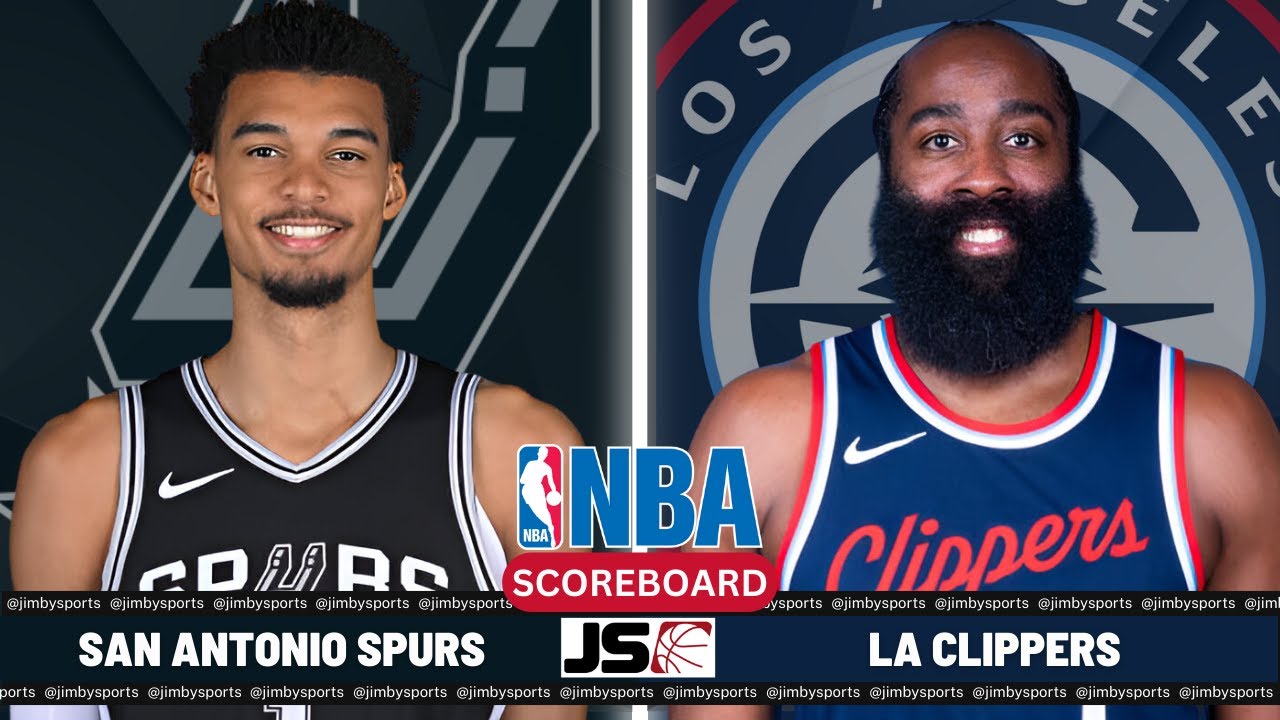 San Antonio Spurs Vs LA Clippers | NBA Live Play-By-Play Scoreboard 2024