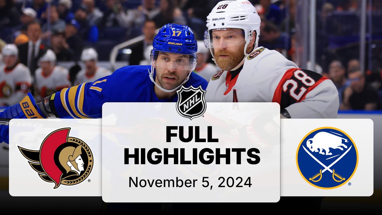 NHL Highlights | Senators vs. Sabres | November 05, 2024