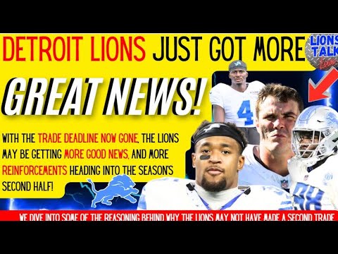 THE DETROIT LIONS JUST GOT MORE GREAT NEWS! LTL GIVES SOME UPDATES ON REINFORCEMENTS FOR THE LIONS.