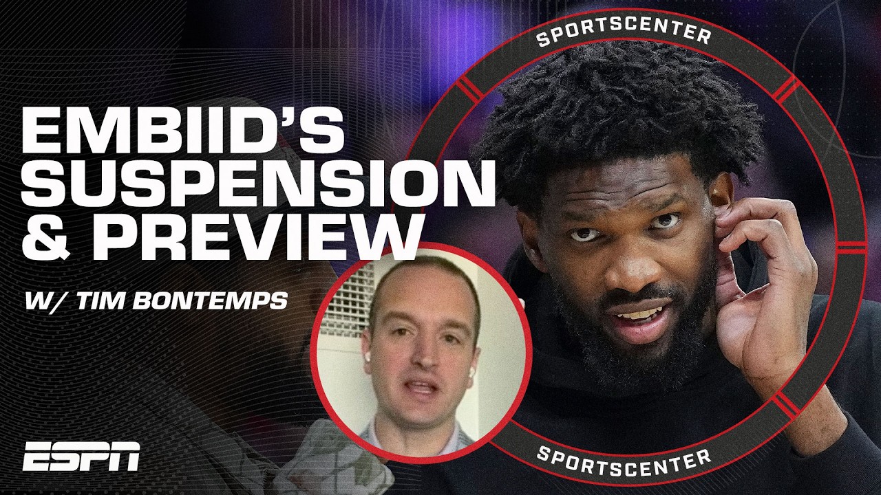 Tim Bontemps details Joel Embiid's suspension + Warriors vs. Celtics PREVIEW | SportsCenter