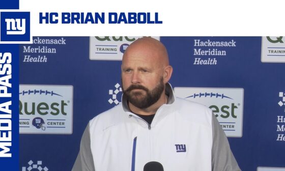 Brian Daboll Previews Week 10 vs. Panthers | New York Giants