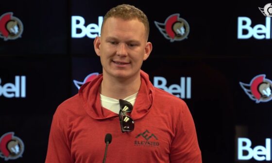 Thomas Chabot, Brady Tkachuk, Travis Green Media Availability - Nov. 6