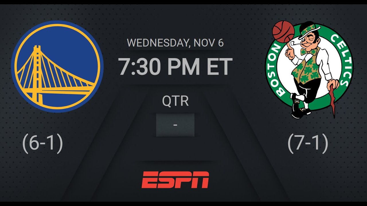 Golden State Warriors @ Boston Celtics Live Scoreboard