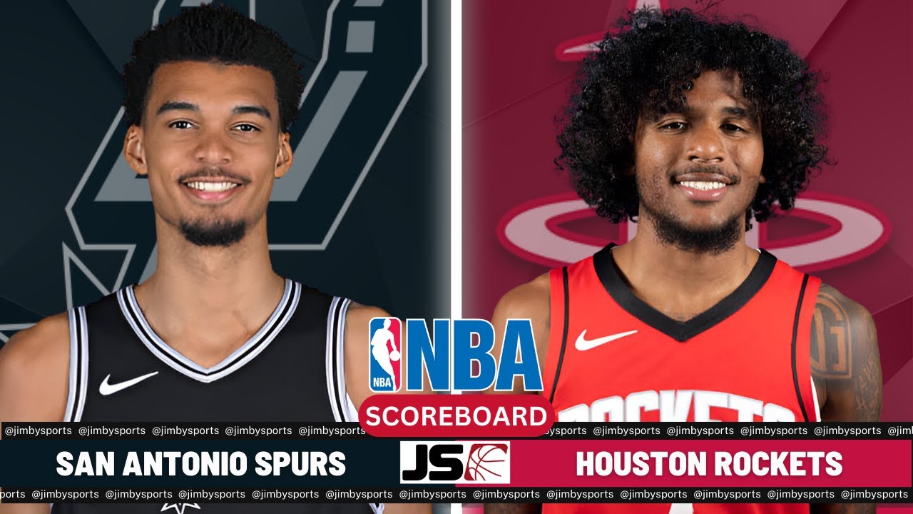 San Antonio Spurs Vs Houston Rockets | NBA Live Play-By-Play Scoreboard 2024