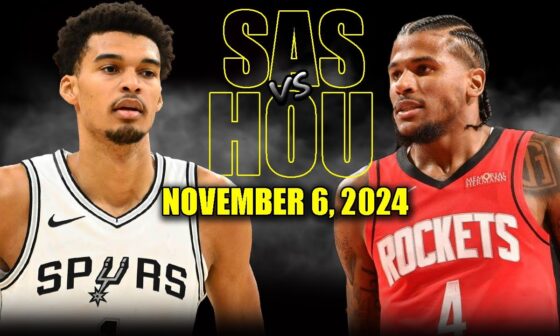 San Antonio Spurs vs Houston Rockets Full Game Highlights - November 6, 2024 | 2024-25 NBA Season