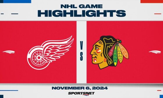 NHL Highlights | Red Wings vs. Blackhawks - November 6, 2024