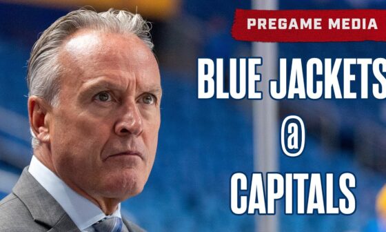 BLUE JACKETS @ CAPITALS  😤 Head Coach Dean Evason Previews the Saturday Showdown | Pregame Media