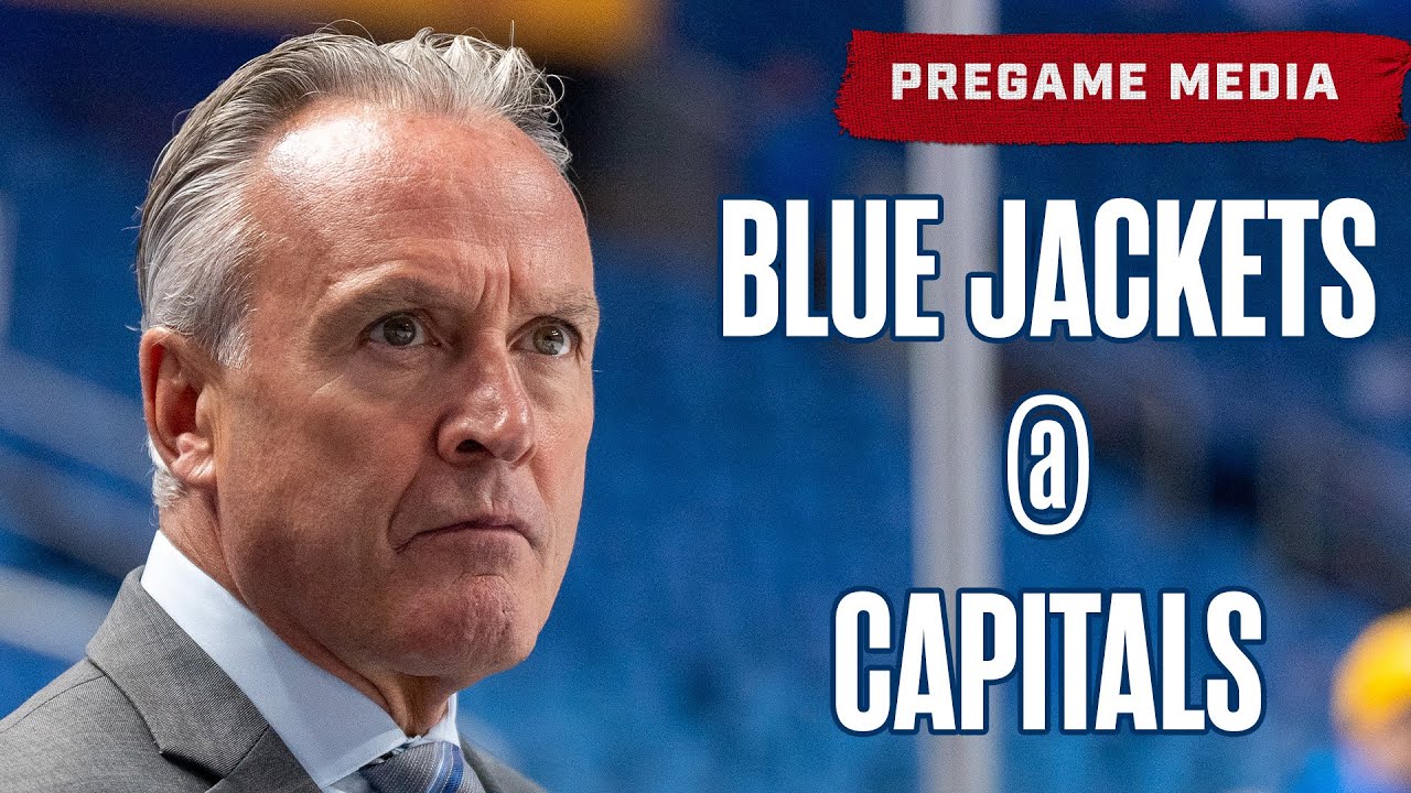 BLUE JACKETS @ CAPITALS  😤 Head Coach Dean Evason Previews the Saturday Showdown | Pregame Media