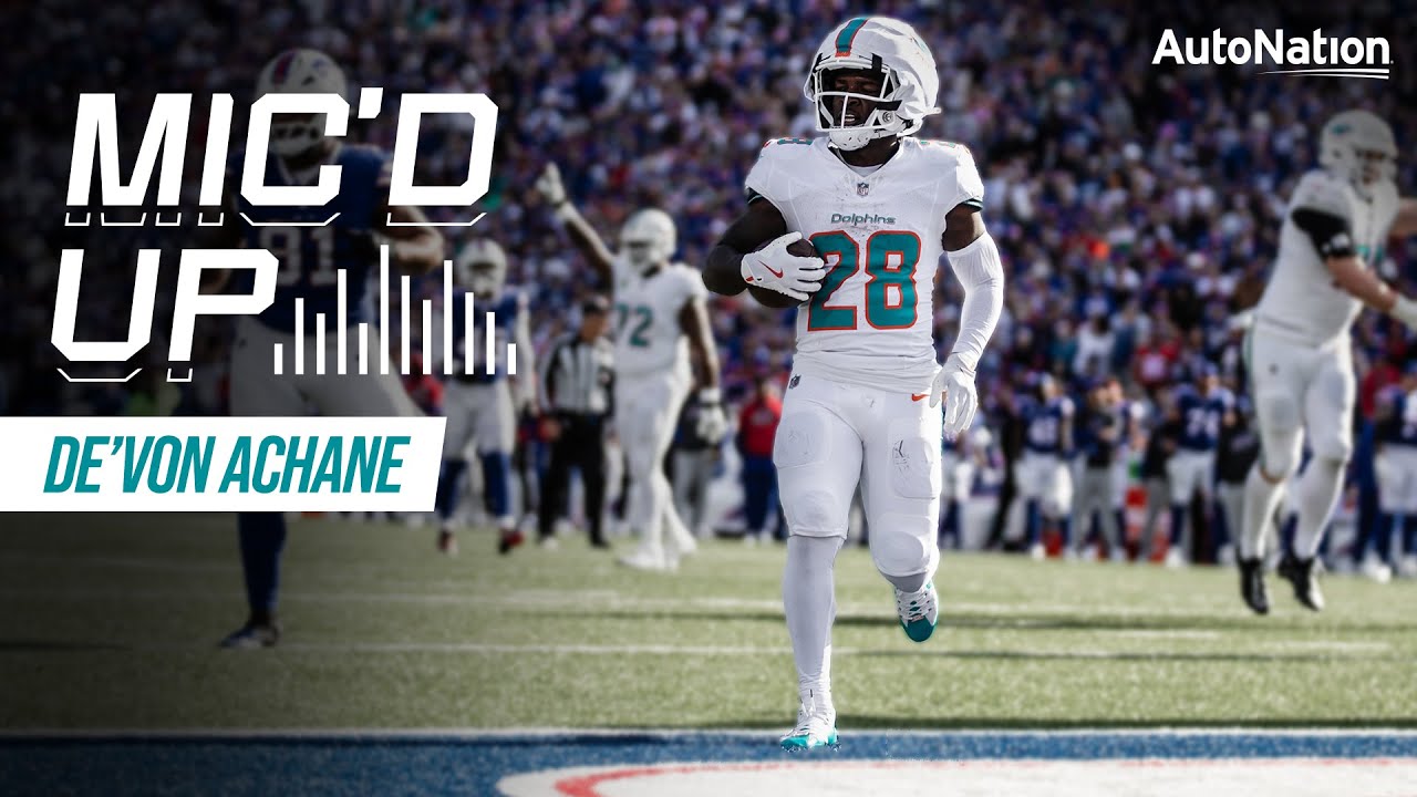 LISTEN IN on De'Von Achane's TWO-TOUCHDOWN GAME l Miami Dolphins