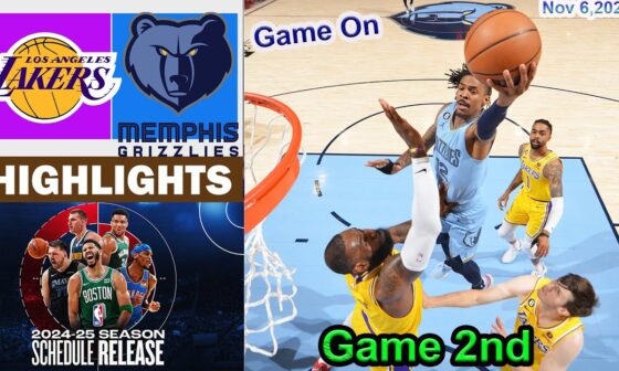 Los Angeles Lakers vs Memphis Grizzlies GAME 2nd QTR HIGHLIGHTS  Nov 6, 2024 | 2024-2025 NBA Season