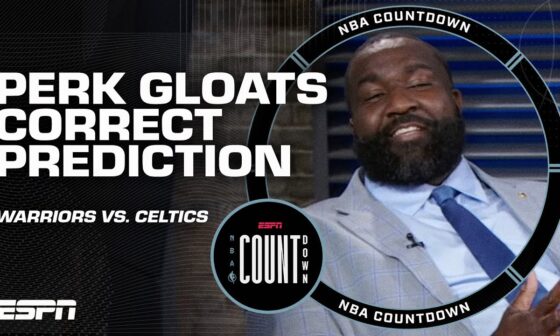 Kendrick Perkins gloats after correctly predicting the Warriors to beat the Celtics | NBA Countdown