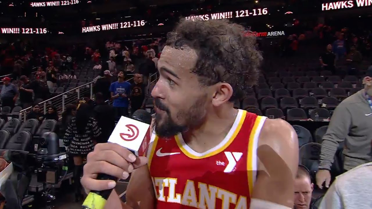 Trae Young taunts Knicks fans after the game "Take y’all ass home.” 😂