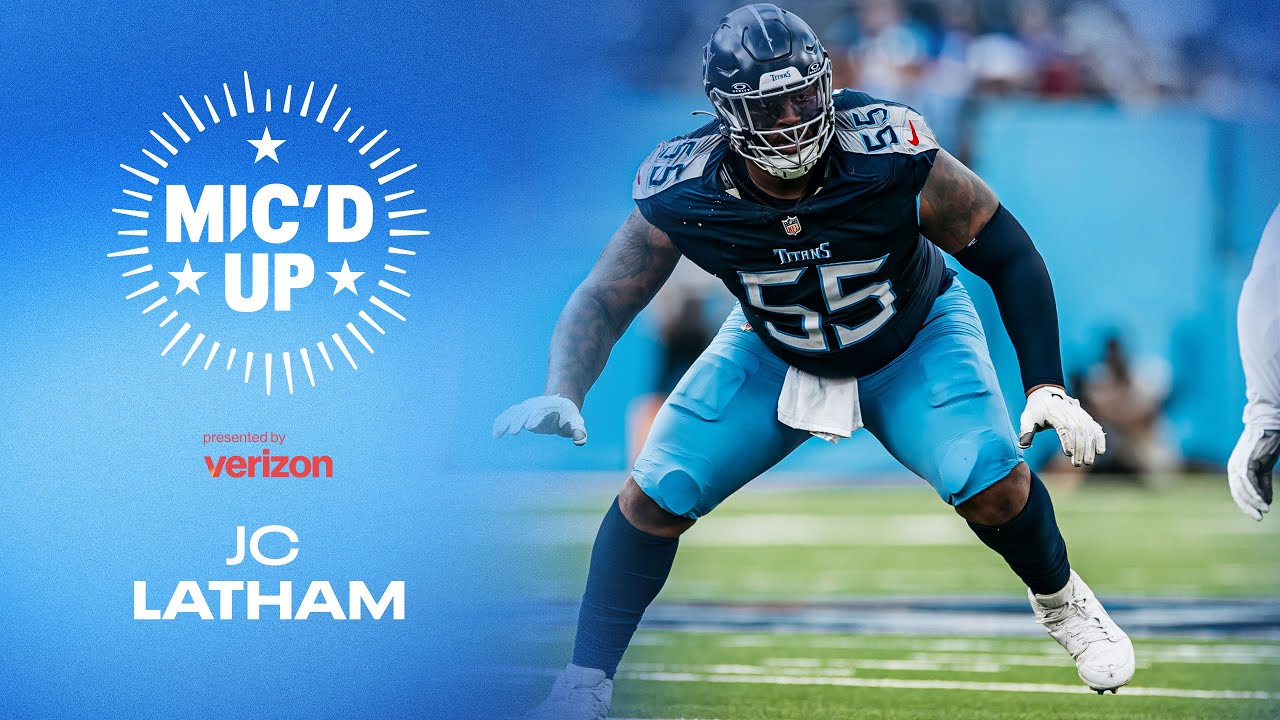 JC Latham Mic'd Up vs. Patriots | Tennessee Titans